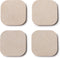 Onderzetter marmer - organisch - beige set van 4 stuks - 10x10x1cm