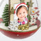 ZEP - Foto Kerstbal Rood Loek voor foto formaat 3,5 x 4,5 cm - rond 10 cm - LS448