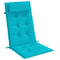 Stoelkussens 2 st hoge rug oxford stof turquoise