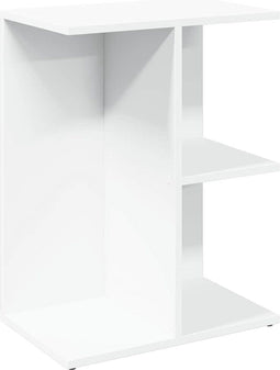 vidaXL - Nachtkastje - 46,5x29x61 - cm - bewerkt - hout - wit