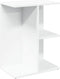vidaXL - Nachtkastje - 46,5x29x61 - cm - bewerkt - hout - wit