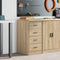 vidaXL - Garagekast - 40x51x85 - cm - massief - grenenhout - sonoma - eikenkleurig