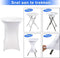Saaf Statafelrok set - 4 stuks - ∅80-85 x 110cm - Statafelhoes - Wasbaar en Elastisch - Wit