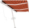 vidaXL - Luifel - handmatig - uittrekbaar - met - LED - 600x350 - cm - oranje - en - bruin