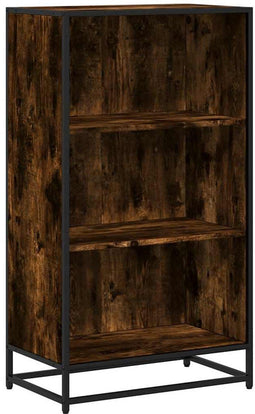 vidaXL - Boekenkast - 60x35x107,5 - cm - bewerkt - hout - gerookt - eikenkleurig