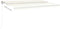 vidaXL - Luifel - automatisch - met - LED - en - windsensor - 5x3 - m - crèmekleurig