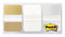 Post-it - Indextabs post-it 686 25mmx38mm wit goud zilver | 6 stuks