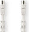 Nedis CSGP40020WT100 - Coaxiale kabel - 1000 cm - Wit