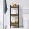 SoBuy FRG226-F - Badkamerrek - 3 Planken - Bruin