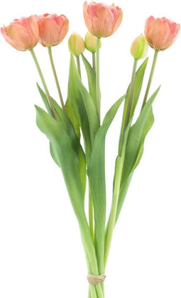 PSO Double Tulip bundle Sally peach 44 cm kunstbloemen