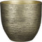 Mica Decorations - Plantenpot/bloempot - terracotta - goud/wit flakes relief- D35/H32 cm