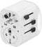 Gembird Universele Reisadapter - 15W - Geaard - Wit