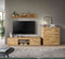 Furnilux Jam - Woonkamercombinatie - Tijdloos en praktisch - Bruin - 35x255x159cm