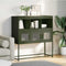 vidaXL - Dressoir - 100,5x39x107 - cm - koudgewalst - staal - olijfgroen