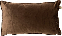 Dutch Decor FINN - Kussenhoes 30x50 cm - velvet - lendekussen - Chocolate Martini - donkerbruin - met rits - zonder binnenkussen