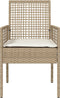 vidaXL - Tuinstoelen - 2 - stuks - met - kussens - in - beige - poly - rattan
