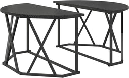 vidaXL - Zwarte - Eiken - Houten - Salontafel - 80x80x42 - cm - Van - Gelaagd - Hout