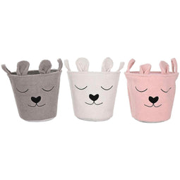 Mand Home ESPRIT Bruin Beige Roze (3 Stuks)