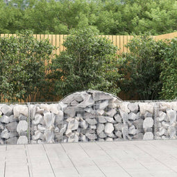 vidaXL - Schanskorven - 8 - st - gewelfd - 200x50x60/80 - cm - gegalvaniseerd - ijzer