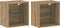 vidaXL - Zwevende - Plank - 2 - stuks - Artisan - Eiken - 40x28.5x40 - cm - Bewerkt - Hout