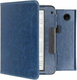 imoshion E-reader Hoesje - Geschikt voor Tolino Vision 6 - Vegan Leather Bookcase - Donkerblauw