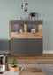 Furnilux Mason - Vitrinekast - Deels open - Eiken - 37x110x122cm