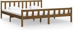 vidaXL - Bedframe - massief - hout - honingbruin - 180x200 - cm