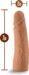 LOCK ON DYNAMITE 7 INCH DILDO WITH SUCTION CUP ADAPTER MOCHA
