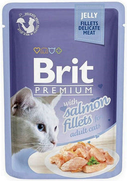Brit Family Plate - Natvoer - Volwassen Kat - Filets in Gelei - 12X85GR - Multipack - 1ST