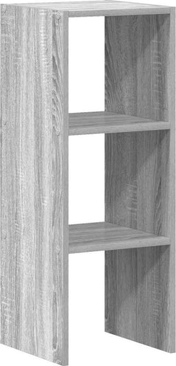 vidaXL - Boekenkast - stapelbaar - 30x30x80 - cm - bewerkt - hout - grijs - sonoma