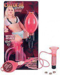 Clitoral Vibrating Pump Clear Hot Pink - Vaginapomp