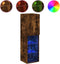vidaXL - Tv-meubels - LED-verlichting - 2 - st - 30,5x30x102 - cm - gerookt - eiken