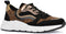 PS Poelman Carocel - Dames Sneakers - Suède met Luipaard Print en Metallic - Zwart Multi - Maat 40