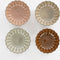 Mica Decorations Corfu - Schaal - Set van 4 - H5 x Ø14,5 cm - Bruin Beige Lichtroze Grijs (4 stuks)