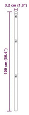 vidaXL - Hekpalen - - - 7 - stuks - - - Grijs - - - Ø32 - mm - - - 100 - cm - - - Gegalvaniseerd - Staal