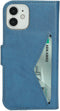 Mobiparts iPhone 12 mini - Flip cover - Ruimte voor pasjes - Staalblauw