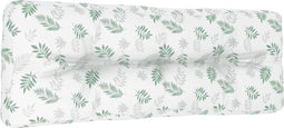 vidaXL - Palletkussen - 120x40x12 - cm - stof - bladpatroon