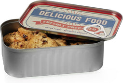 Bitten lunchbox Tinned Delicious Food red