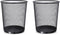 BRASQ 2x Papierbak Rond - 12 Liter - Geperforeerd - Zwart
