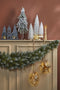 Luca Lighting Dennenappel aan Touw Kerstverlichting met 15 LED Lampjes - H95 x Ø15 cm - Lichtgrijs