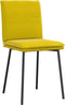 vidaXL - Eetkamerstoelen - 2 - st - fluweel - geel