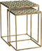 Mica Decorations Alanza Bijzettafel Buiten - Set van 2 - L38 x B38 x H48 cm - Metaal - Groen