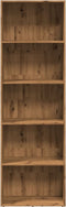 vidaXL - Boekenkast - 60x30x189 - cm - bewerkt - hout - artisanaal - eikenkleurig