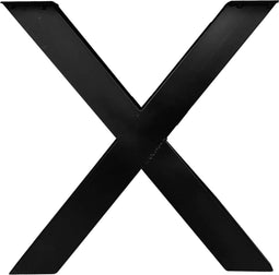 Losse eettafel poot - Set X-poten staal - X-poten staal zwart