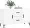 vidaXL - Dressoir - 100x36x60 - cm - bewerkt - hout - hoogglans - wit
