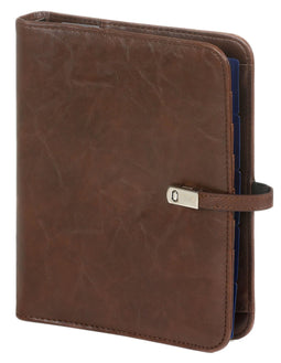 Kalpa 1011-39 Navulbare A5 Agenda Ringband Versleten bruin 1 week per 2 paginas 2025-2026