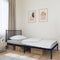 vidaXL - Bedframe - met - hoofdbord - metaal - zwart - 100x200 - cm