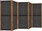 vidaXL - Kamerscherm - met - 5 - panelen - 350x180 - cm - zwart