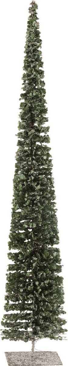 J-Line decoratie kerstboom Sneeuw - kunststof - groen - large