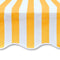 vidaXL - Luifeldoek - 4x3 - m - canvas - zonnebloemgeel - en - wit